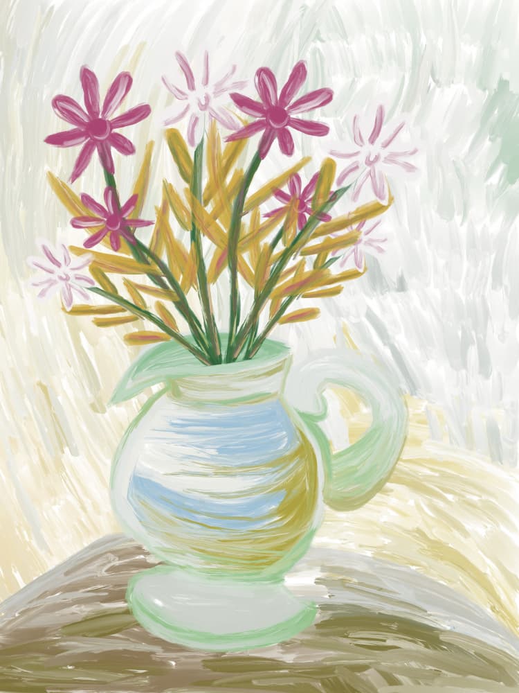Vibrant Floral Still Life by GIovanna Gil Alves — canvas wall art
