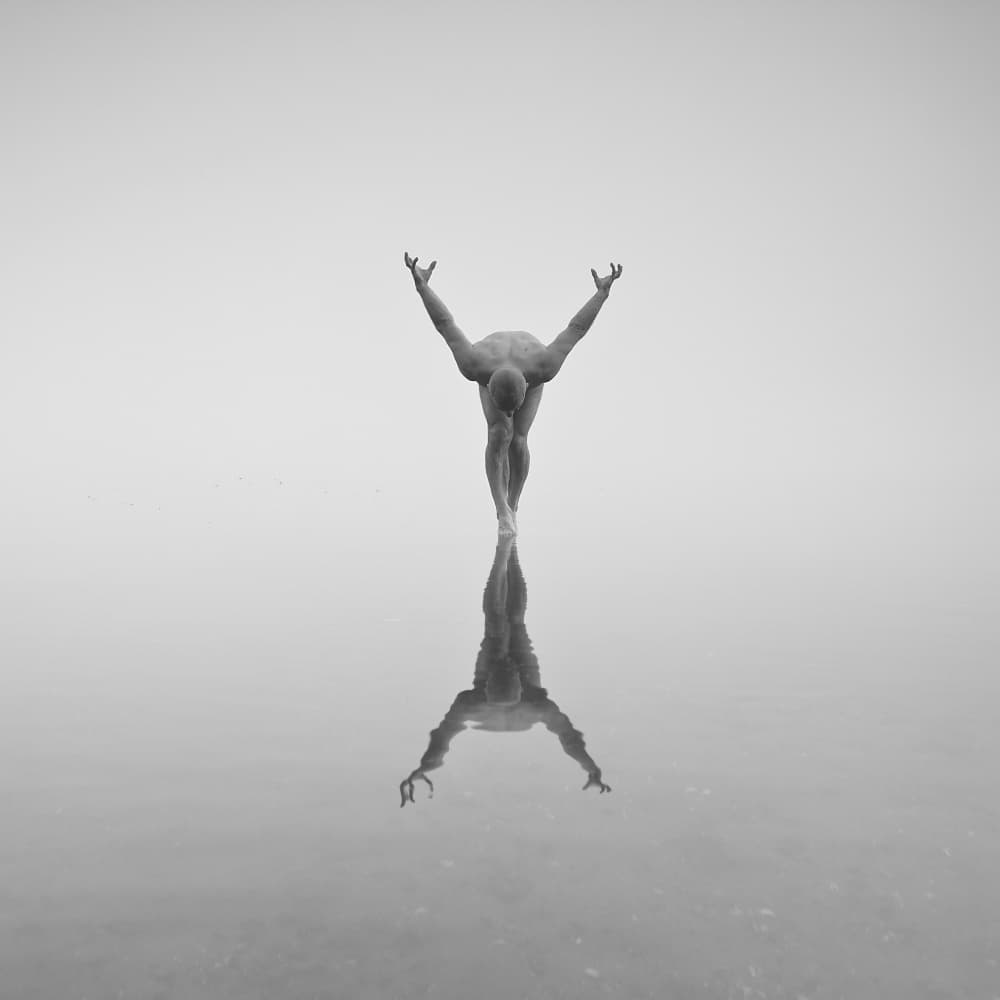 Ethereal Reflective Figure by Leszek Paradowski — canvas wall art