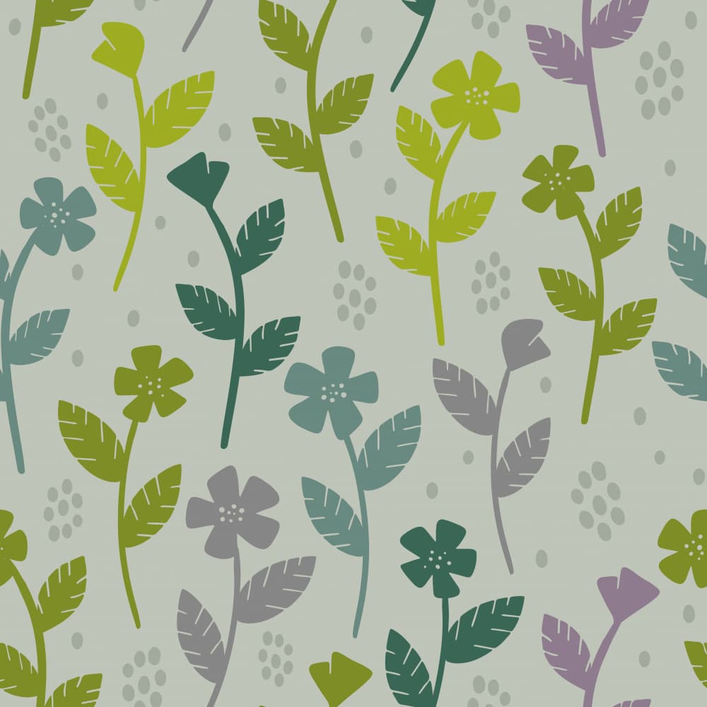 Gentle Floral Pattern by Yvonne Gustafsson — canvas wall art