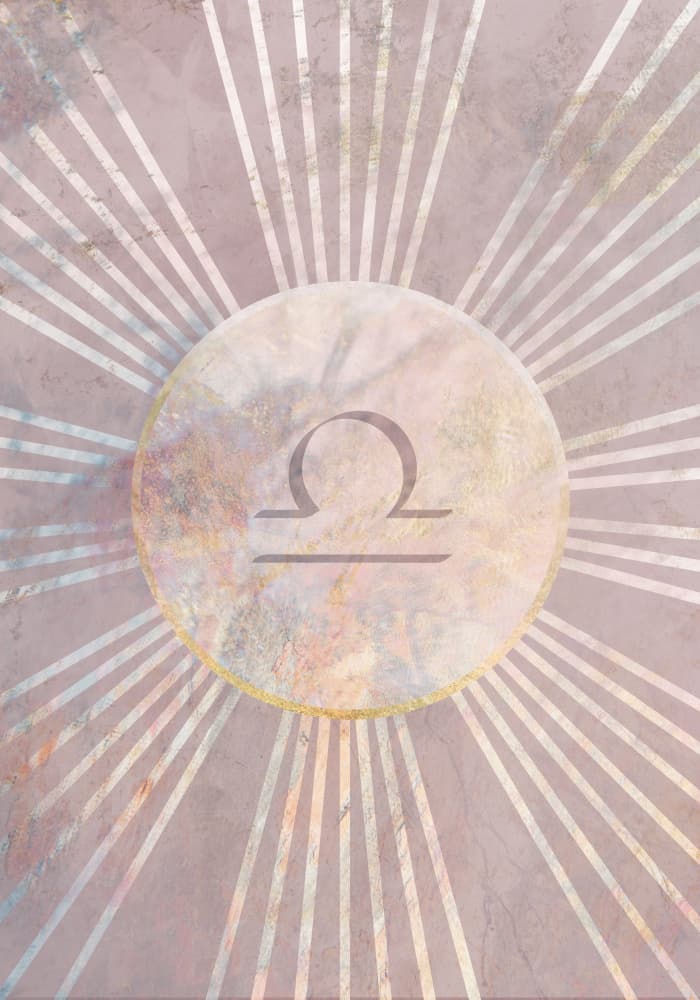 Celestial Libra Scales by Sarah Manovski — canvas wall art