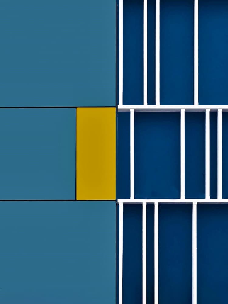 Geometric Color Blocks by Arnon Orbach — canvas wall art