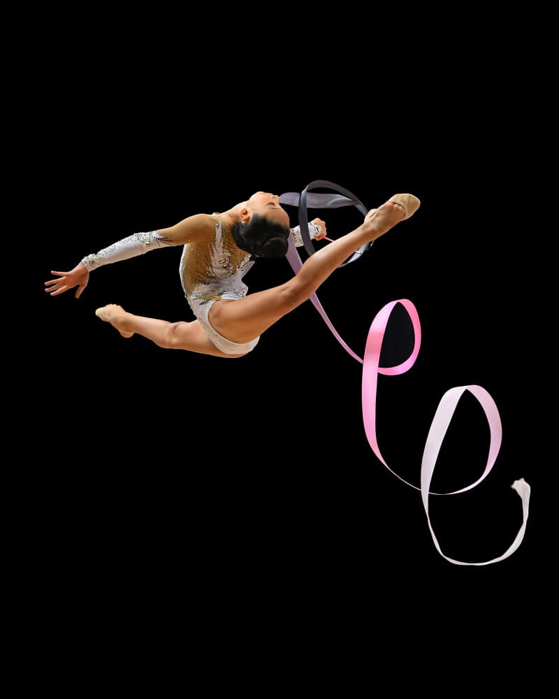 Graceful Ribbon Leap by Rob Li — canvas wall art