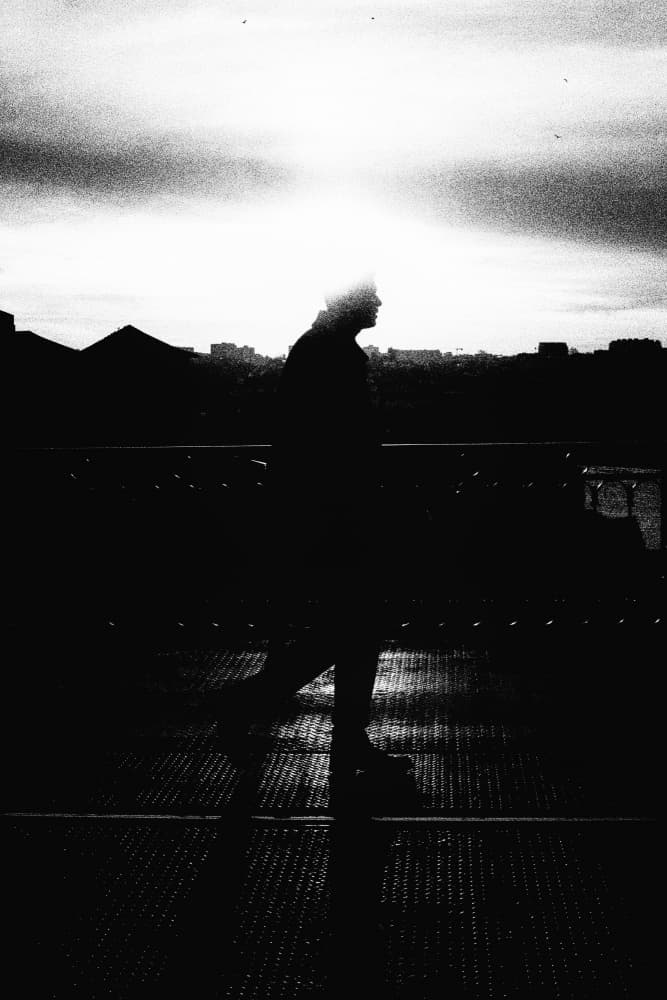 Dramatic Street Silhouette by Rui Correia — canvas wall art