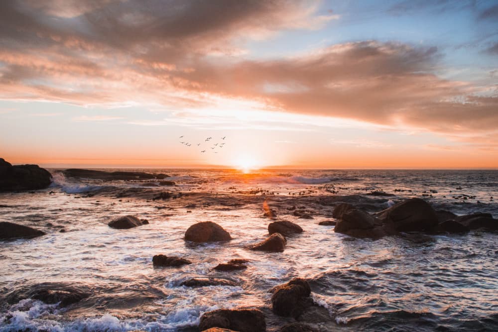 Golden Ocean Sunset by Kauthar Isaacs — canvas wall art
