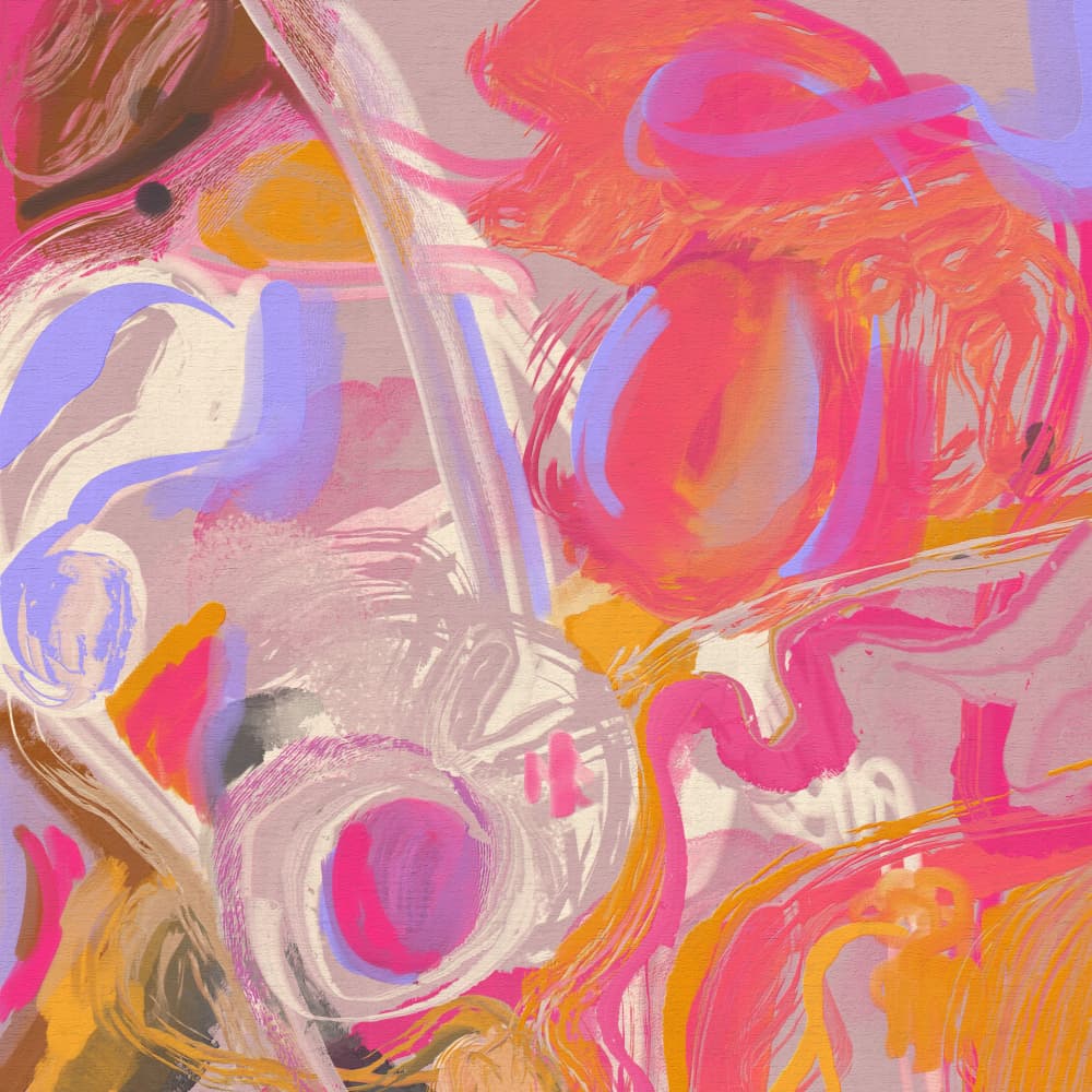Vibrant Abstract Swirls by Josie George — canvas wall art