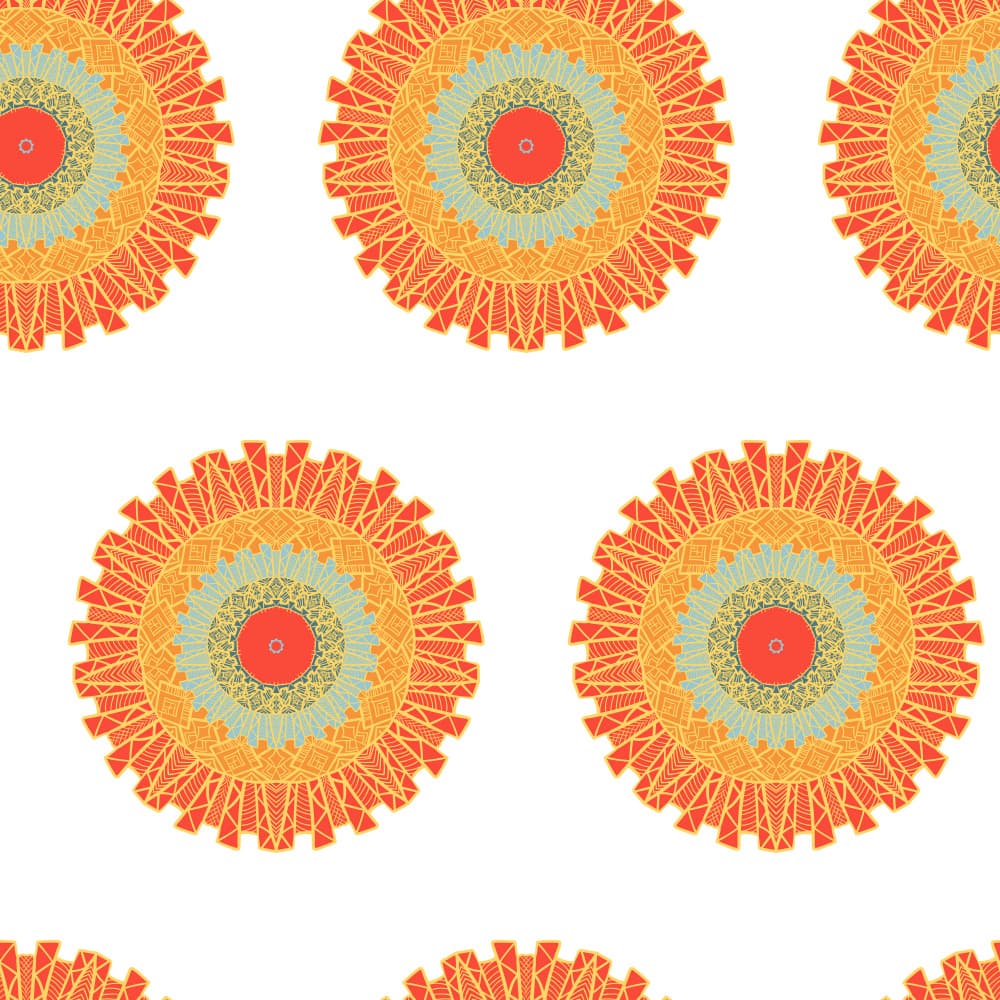Vibrant Sunburst Pattern by Marika Barsrsind β canvas wall art