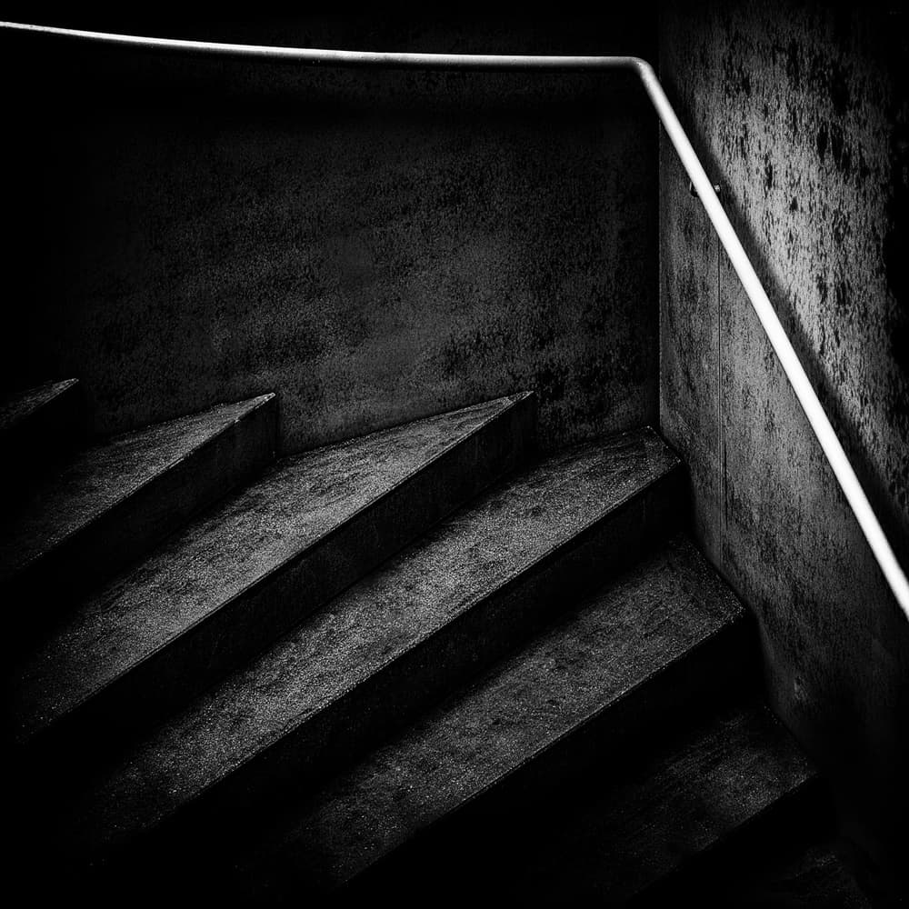 Glowing Concrete Stairs by Gilbert Claes — canvas wall art