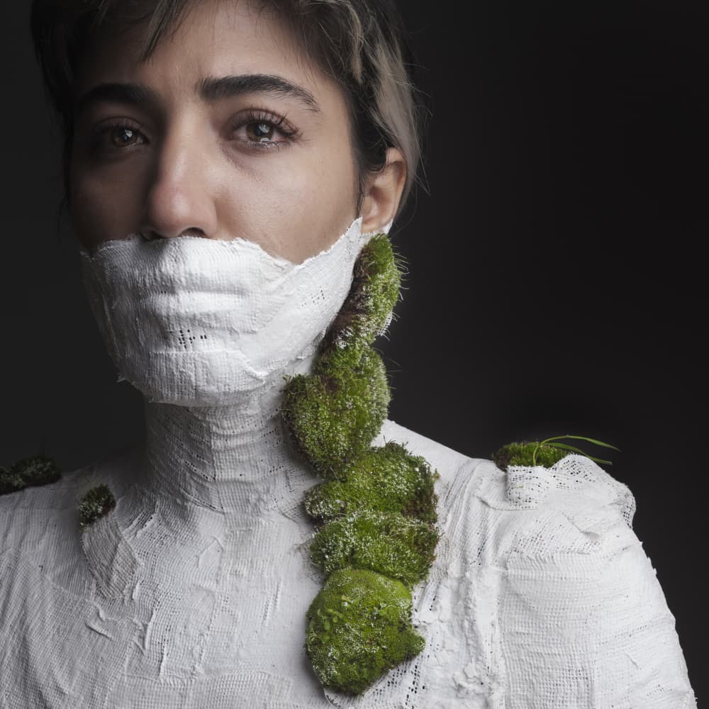 Silenced Moss Portrait by Hooman Sedaghi — canvas wall art
