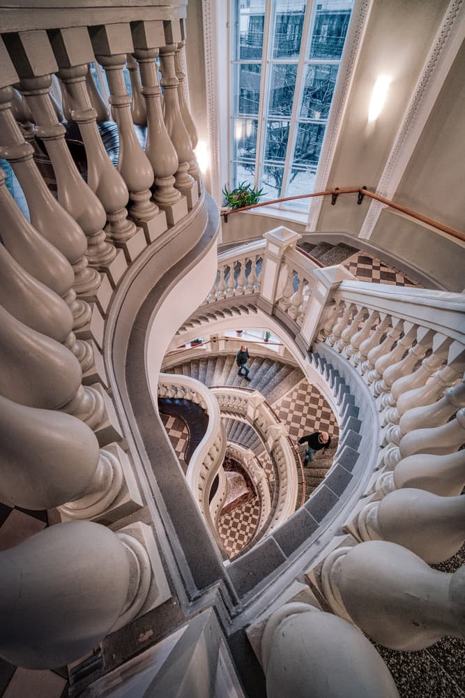 Grand Spiral Staircase by Carlos_Grury_Santos — canvas wall art
