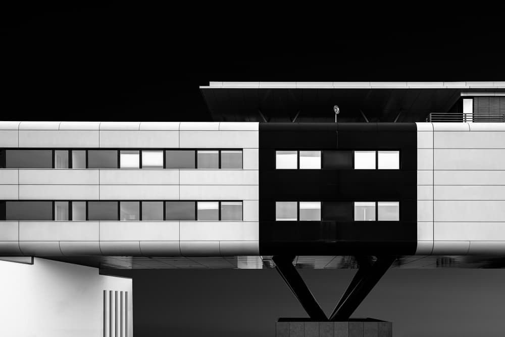 Modern Facade Contrast by Roland Weber — canvas wall art