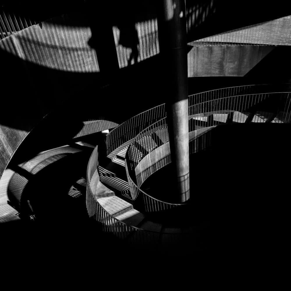 Spiral Staircase Shadows by Amnon Eichelberg — canvas wall art