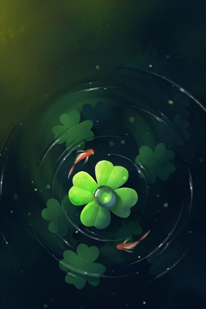 Lucky Clover Pond by Xuan Thai — canvas wall art
