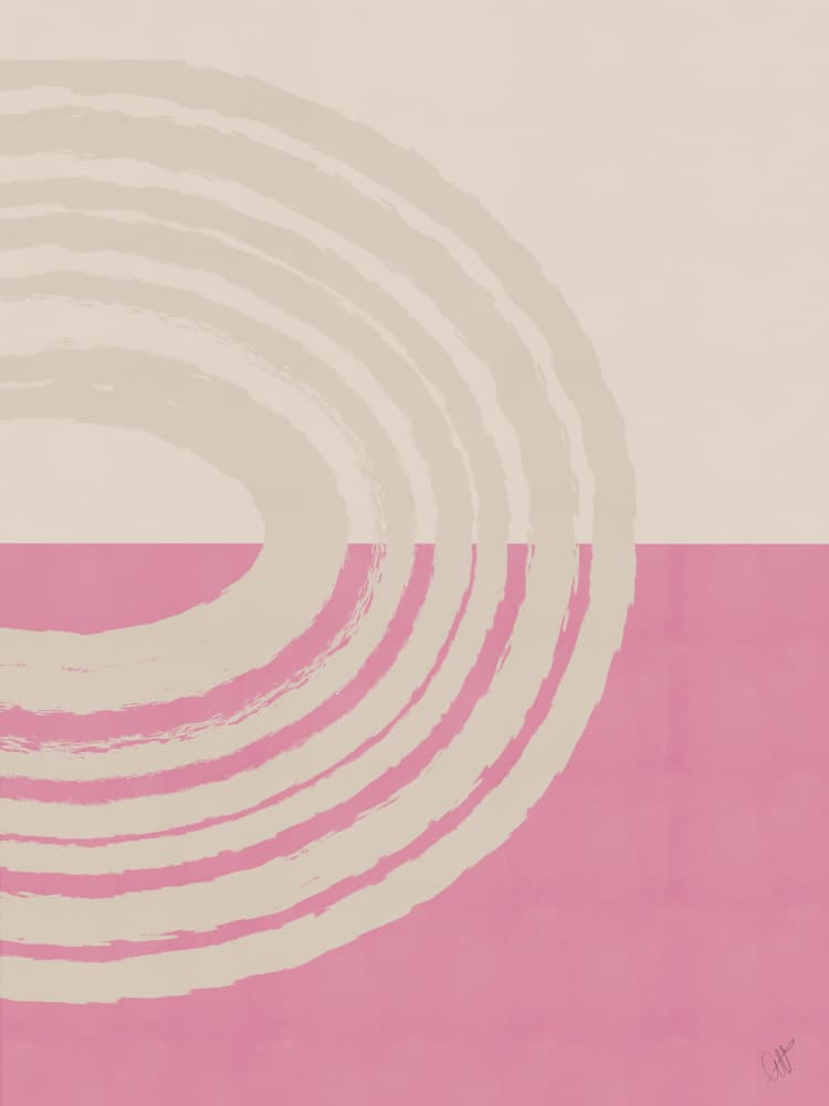 Abstract Zen Arcs by Anne-Marie Volfova — canvas wall art