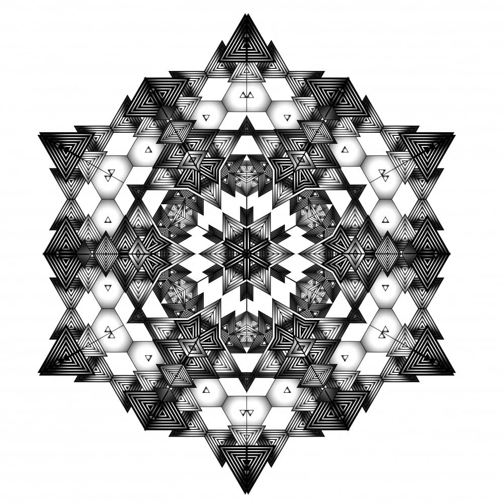 Intricate Geometric Star by Angelo Cerantola — canvas wall art