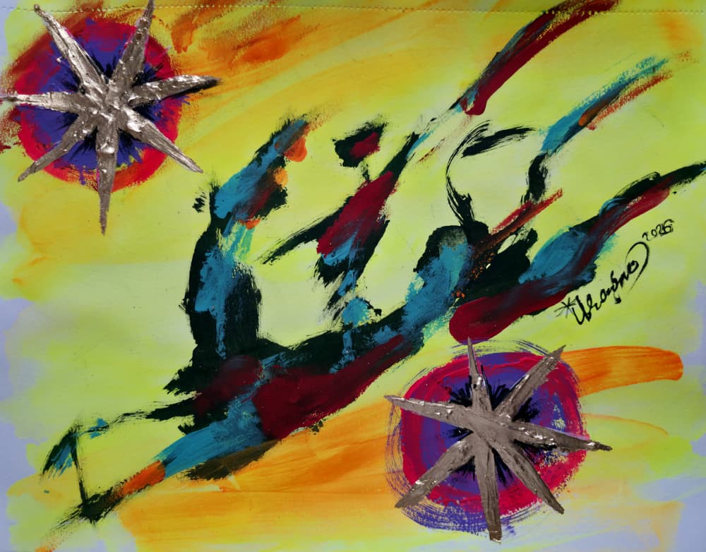 Dynamic Abstract Stars by Kanat Ibragimov — canvas wall art