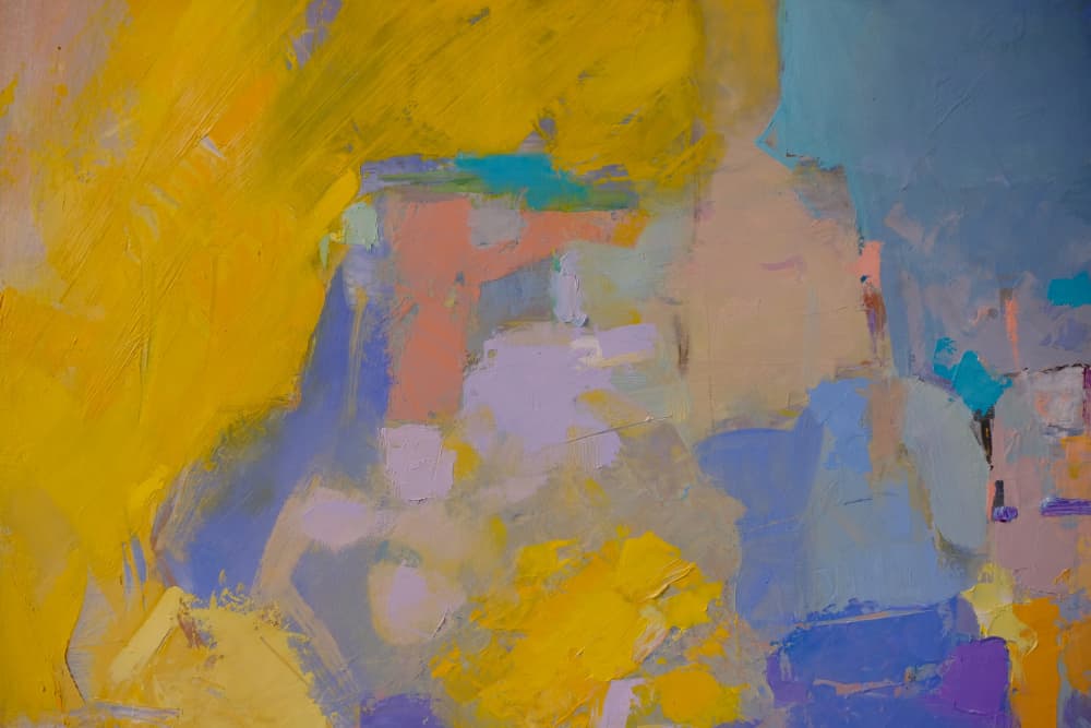 Vibrant Abstract Layers by Elena Shraibman — canvas wall art