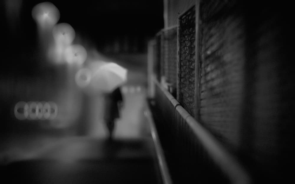 Rainy Night Walk by Teruhiko Tsuchida — canvas wall art