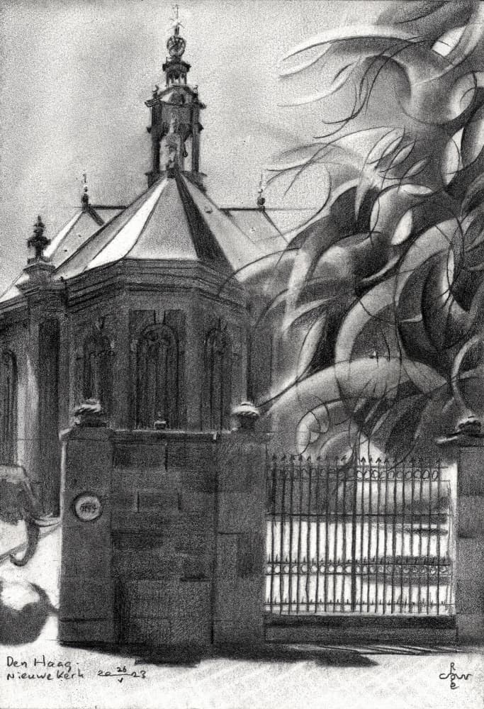 Historic City Church by Corné Akkers — canvas wall art