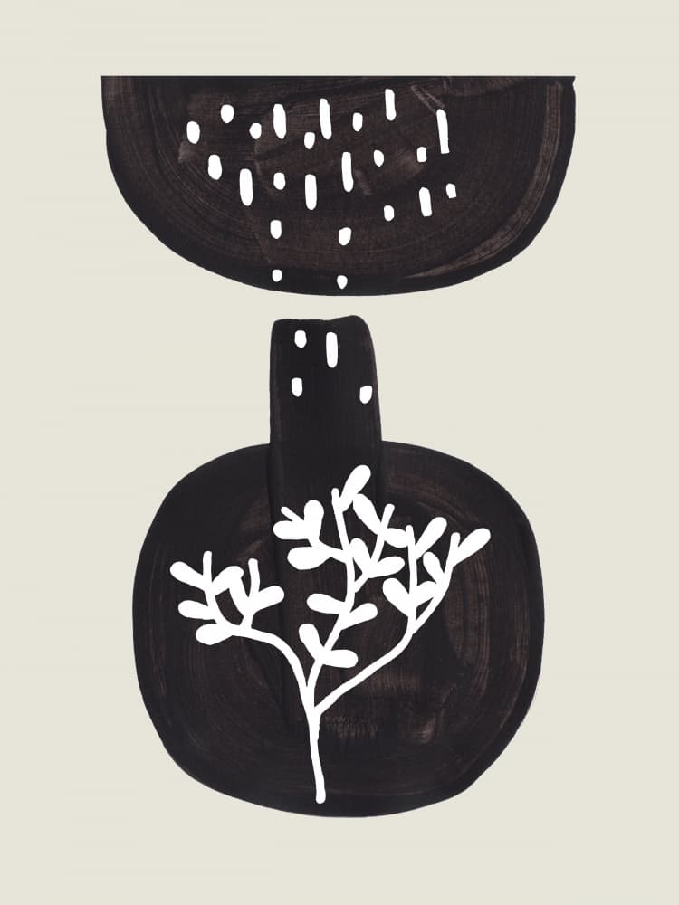 Minimalist Botanical Vase by Ejaaz Haniff — canvas wall art