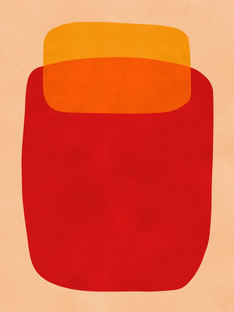 Warm Organic Shapes by Vitor Costa — canvas wall art