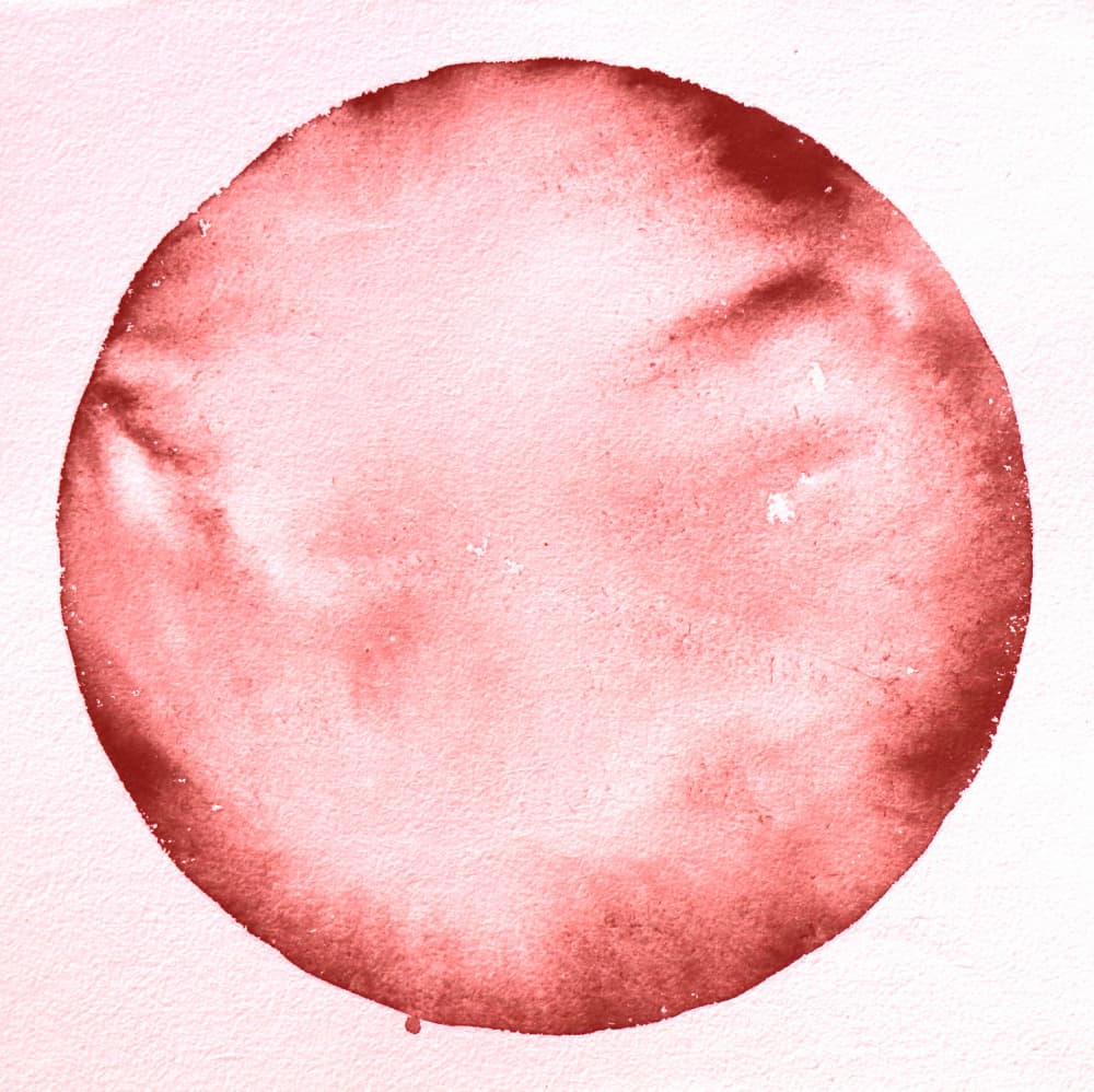 Red Watercolor Circle by Santhosh ch — canvas wall art