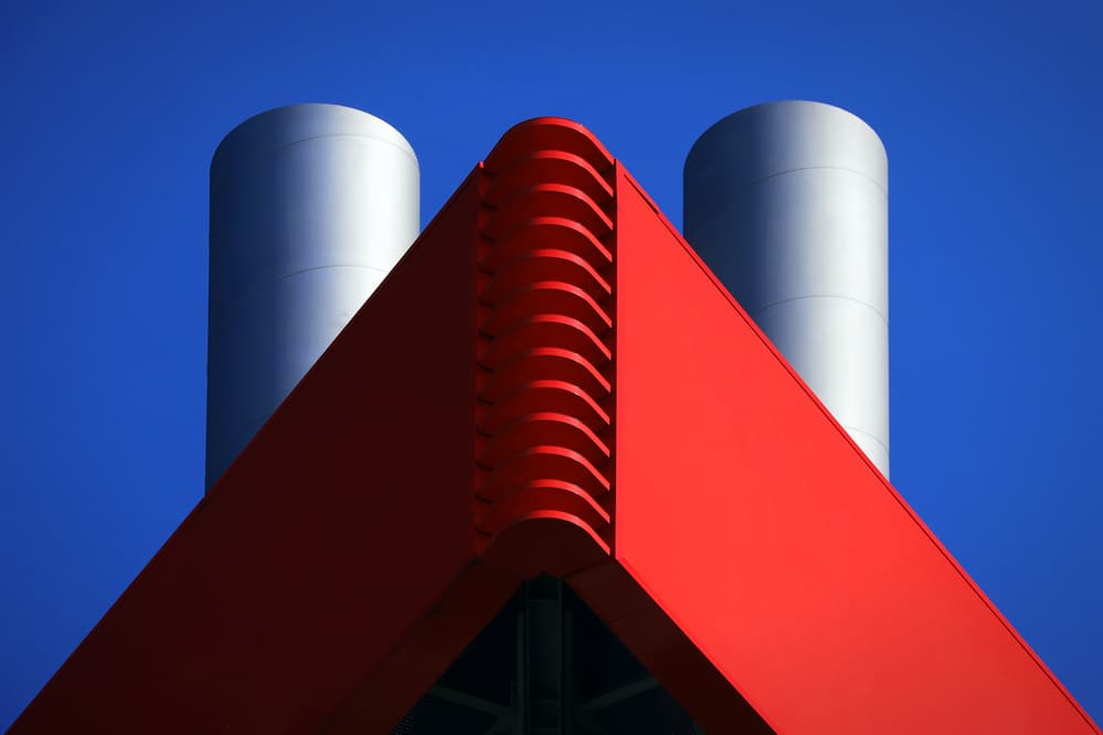 Bold Architectural Geometry by Hans-Wolfgang Hawerkamp — canvas wall art