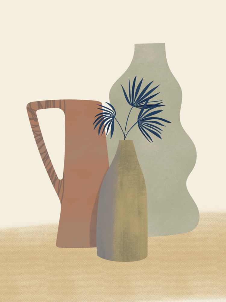 Modern Botanical Still Life by Little Dean — canvas wall art