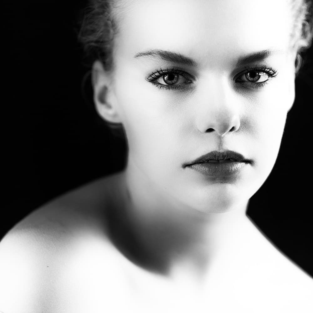 Intense Black White Gaze by Jacob Tuinenga — canvas wall art