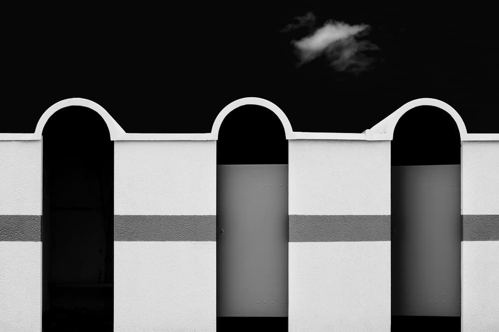 Minimalist Arches Cloud by Rolf Endermann — canvas wall art