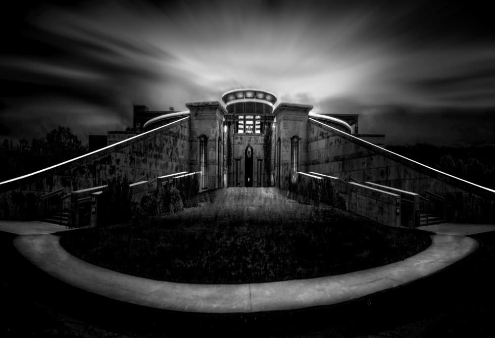 Mysterious Modern Building by Jiahong Zeng — canvas wall art