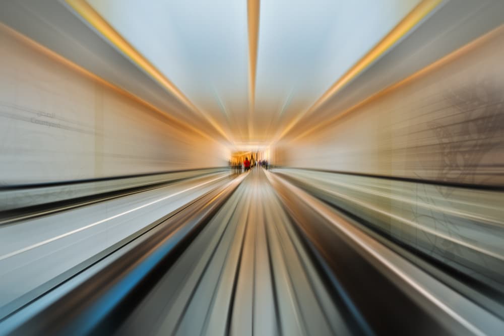 Futuristic Speed Tunnel by Mohamed Shawki — canvas wall art