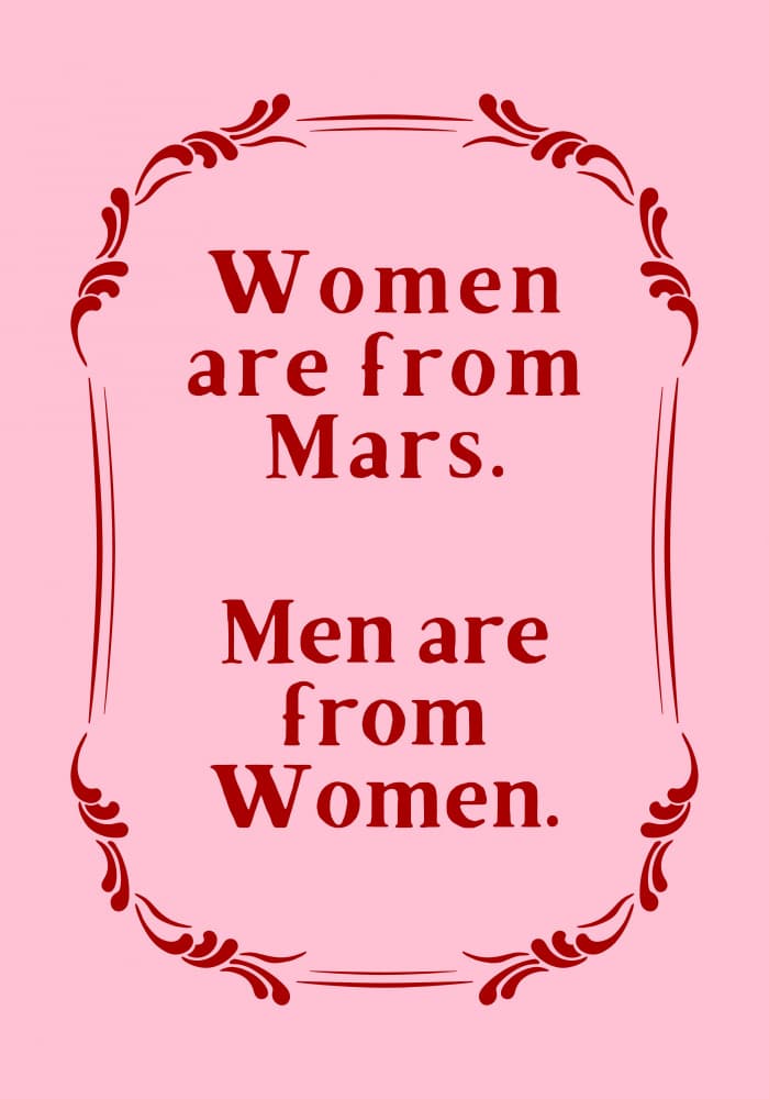 Witty Gender Quote by Athene Fritsch — canvas wall art