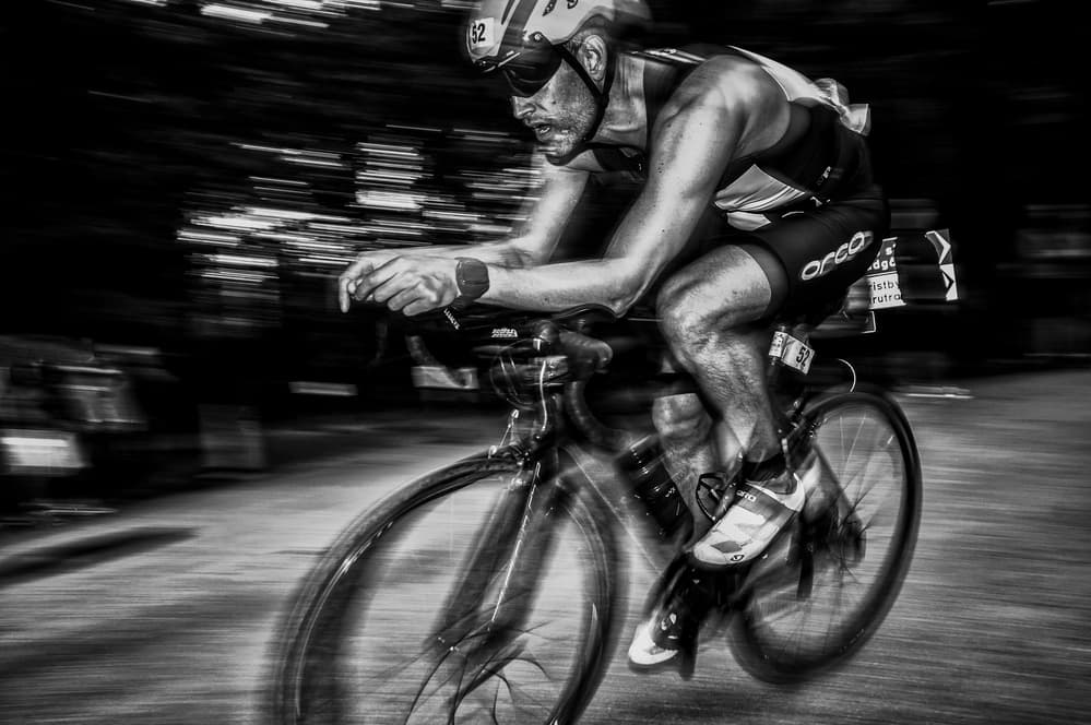 Triathlete Speed Blur by Benny Pettersson — canvas wall art