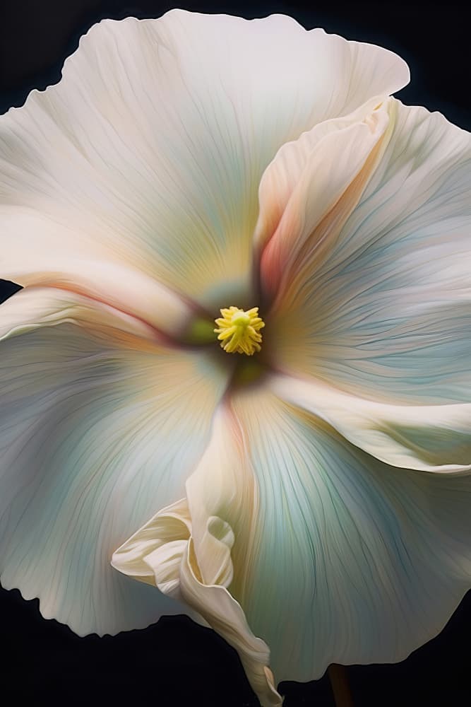Delicate Pastel Poppy by Bilge Paksoylu — canvas wall art