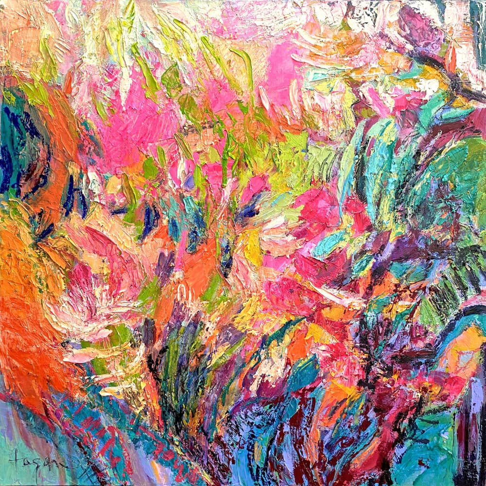 Vibrant Garden Burst by Dorothy Fagan — canvas wall art