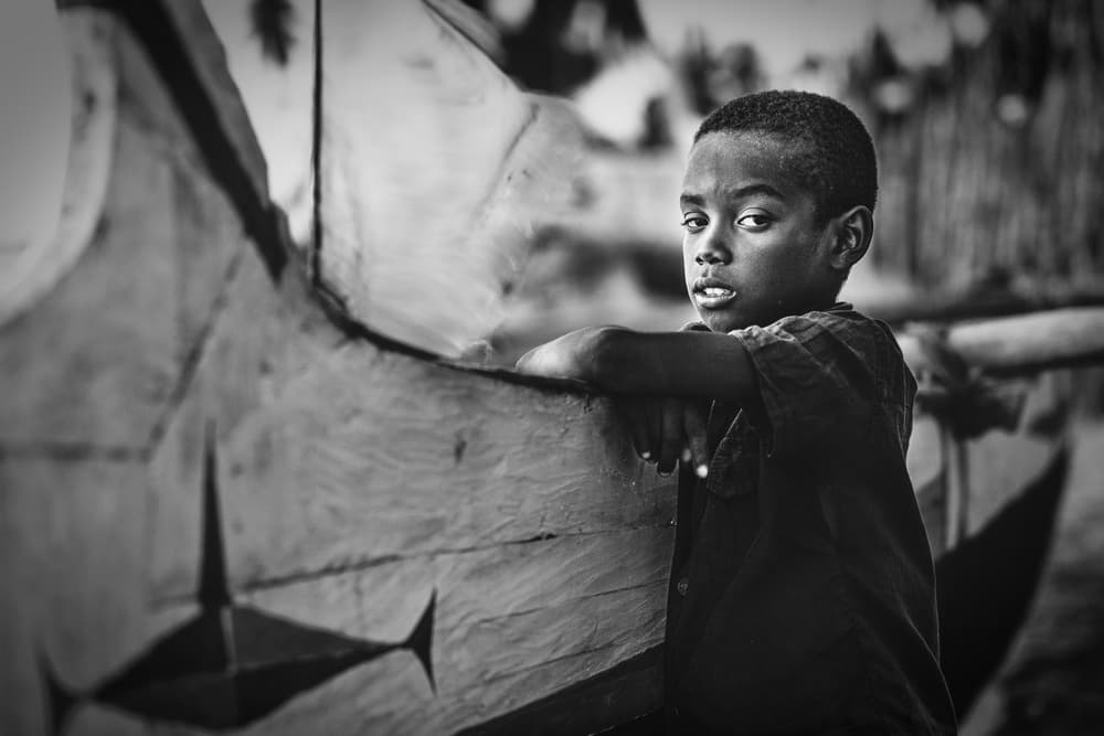 Thoughtful Boy's Portrait by Marco Tagliarino — canvas wall art