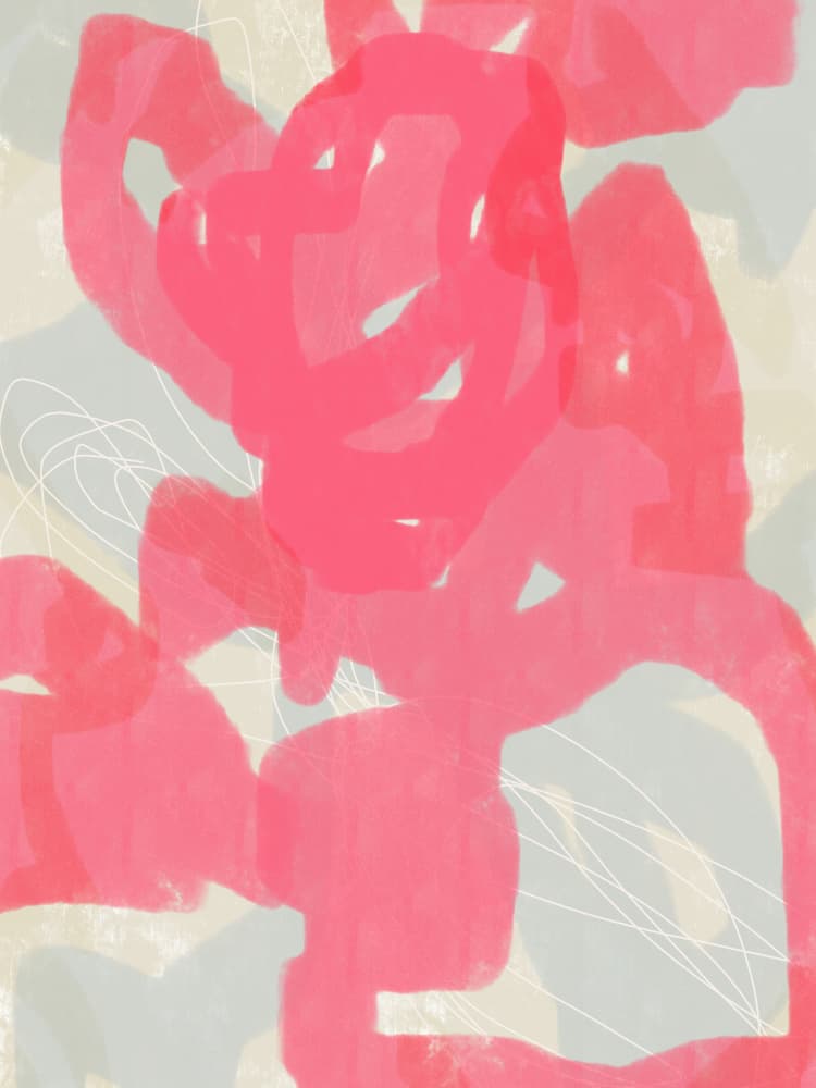 Fluid Pink Abstract by Dina Dankers — canvas wall art