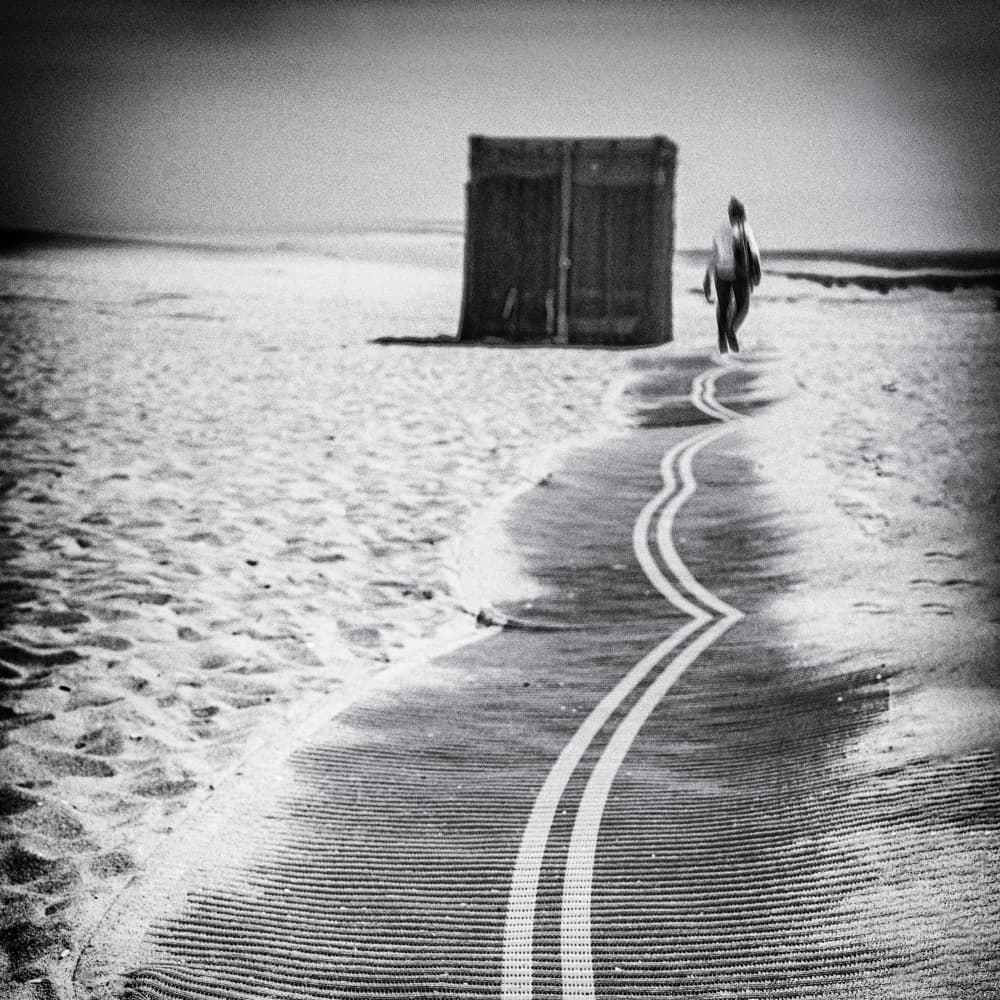Solitary Beach Path by Ina Tänzer — canvas wall art