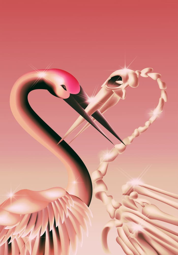 Eternal Crane Love by Paulina Almira — canvas wall art