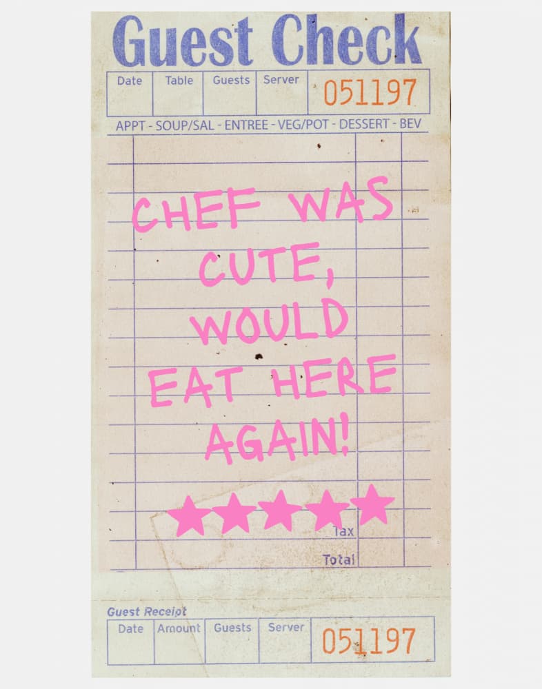 Chef Was Cute Pink by Jolly and Dash — canvas wall art