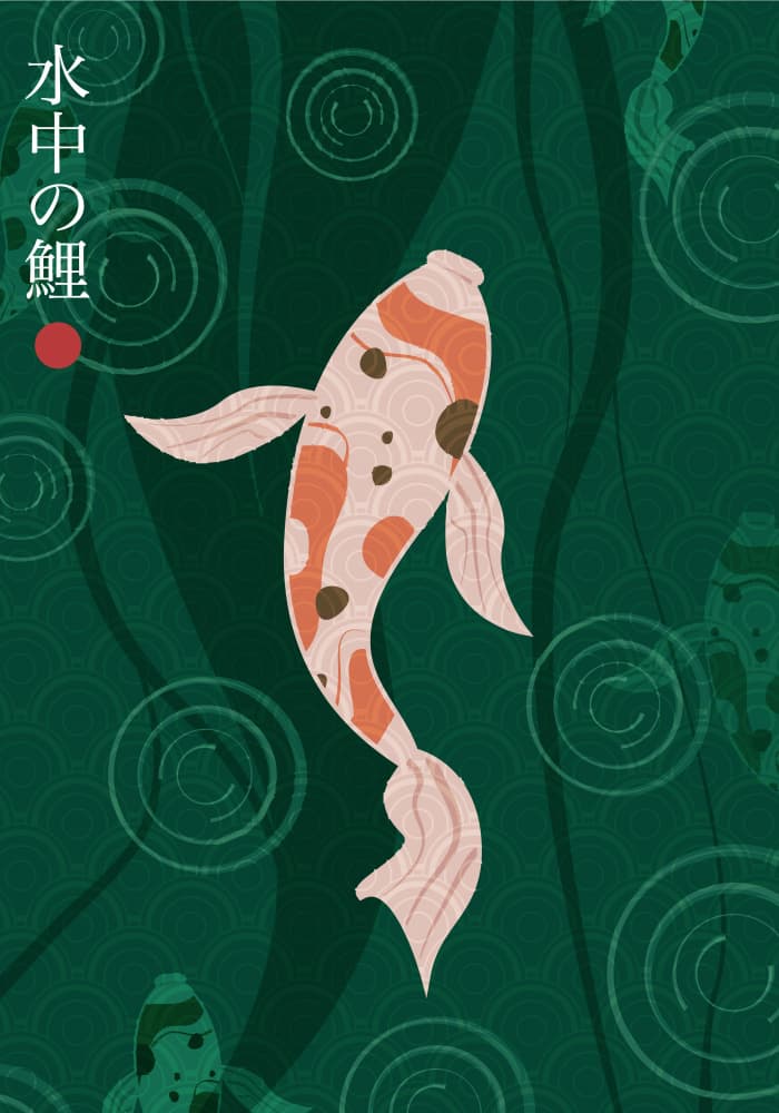 Elegant Japanese Koi by Fadil Roze — canvas wall art