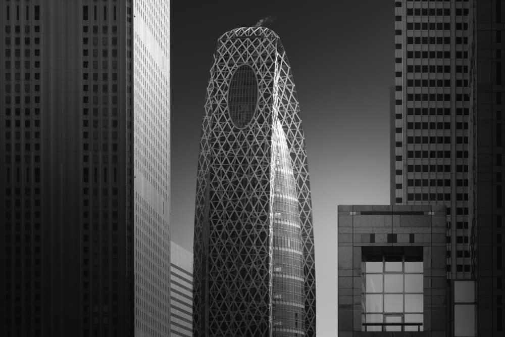 Urban Skyscraper Geometry by Dr. Akira TAKAUE — canvas wall art