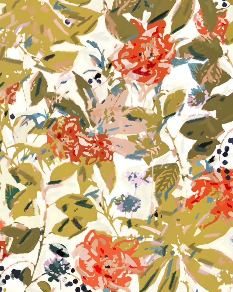 Painterly Floral Garden by Uma Gokhale — canvas wall art