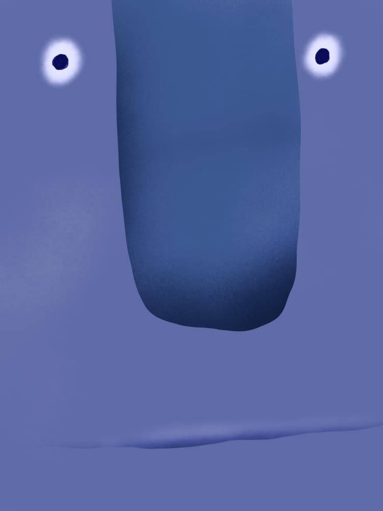 Deep Blue Gaze by Little Dean — canvas wall art
