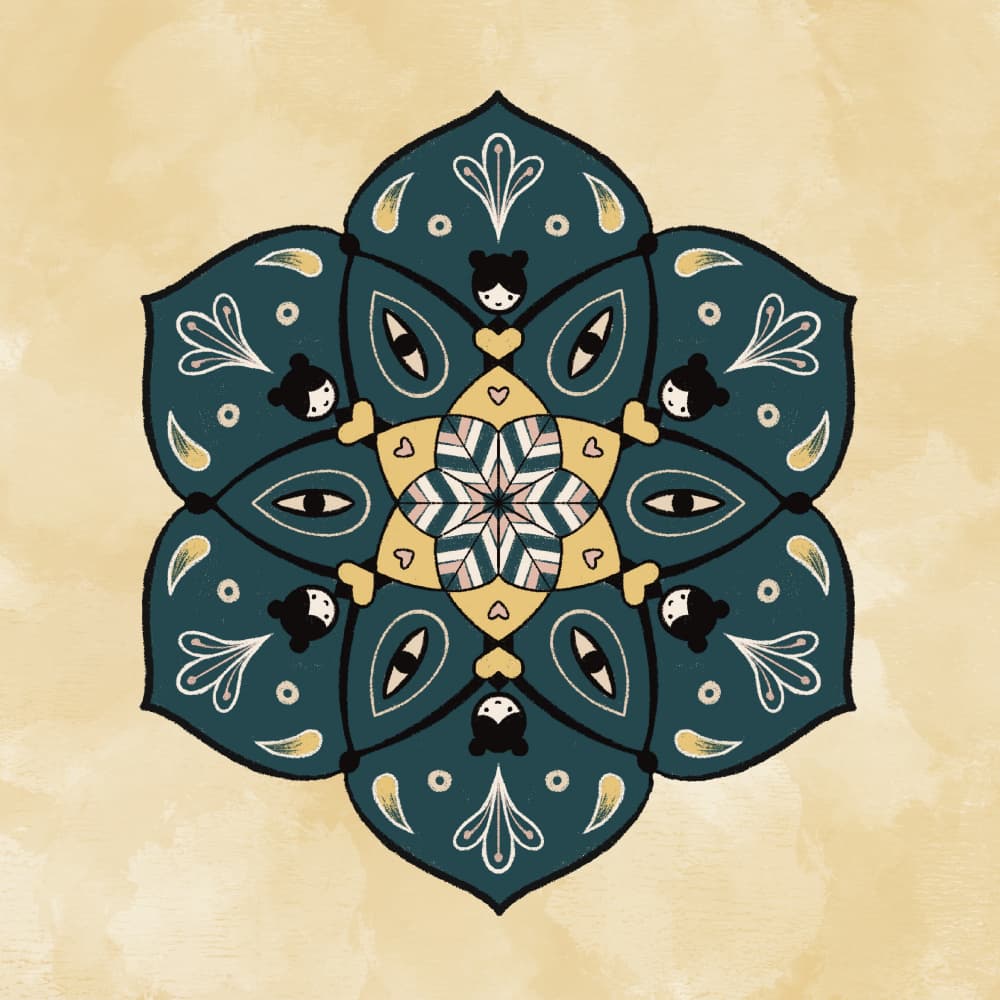 Mystic Eye Mandala by Philippine Bouchez — canvas wall art
