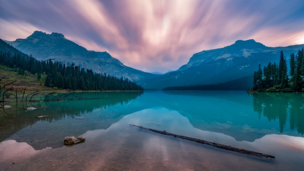 Emerald Lake Reflections by Ambar Saha — canvas wall art