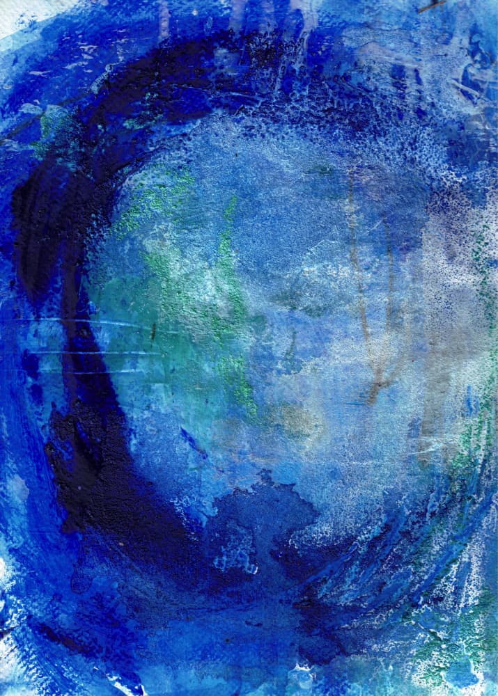 Fluid Blue Depths by Deb Chaney — canvas wall art