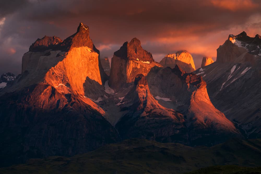 Torres Paine Sunset Glow by Karol Nienartowicz — canvas wall art