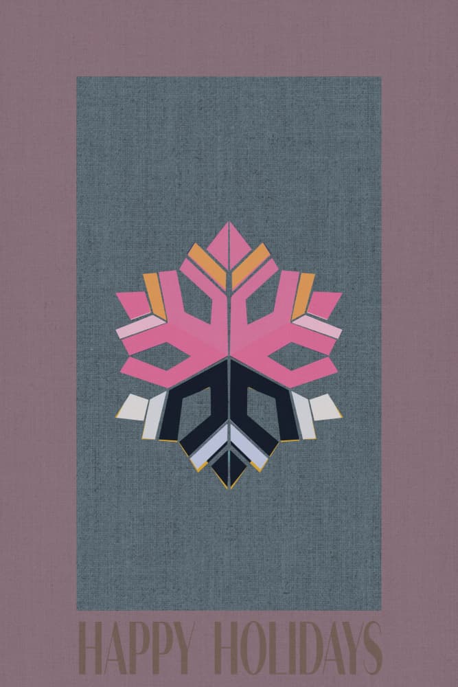 Geometric Holiday Snowflake by casa cartissi — canvas wall art