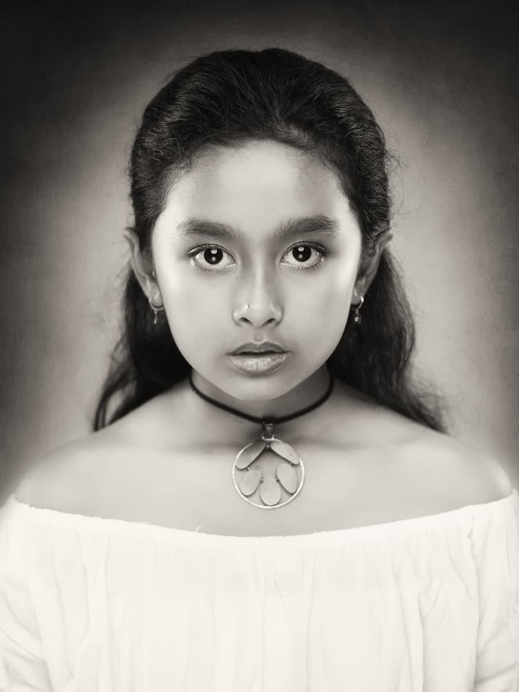 Intense Young Woman Portrait by Hari Sulistiawan — canvas wall art